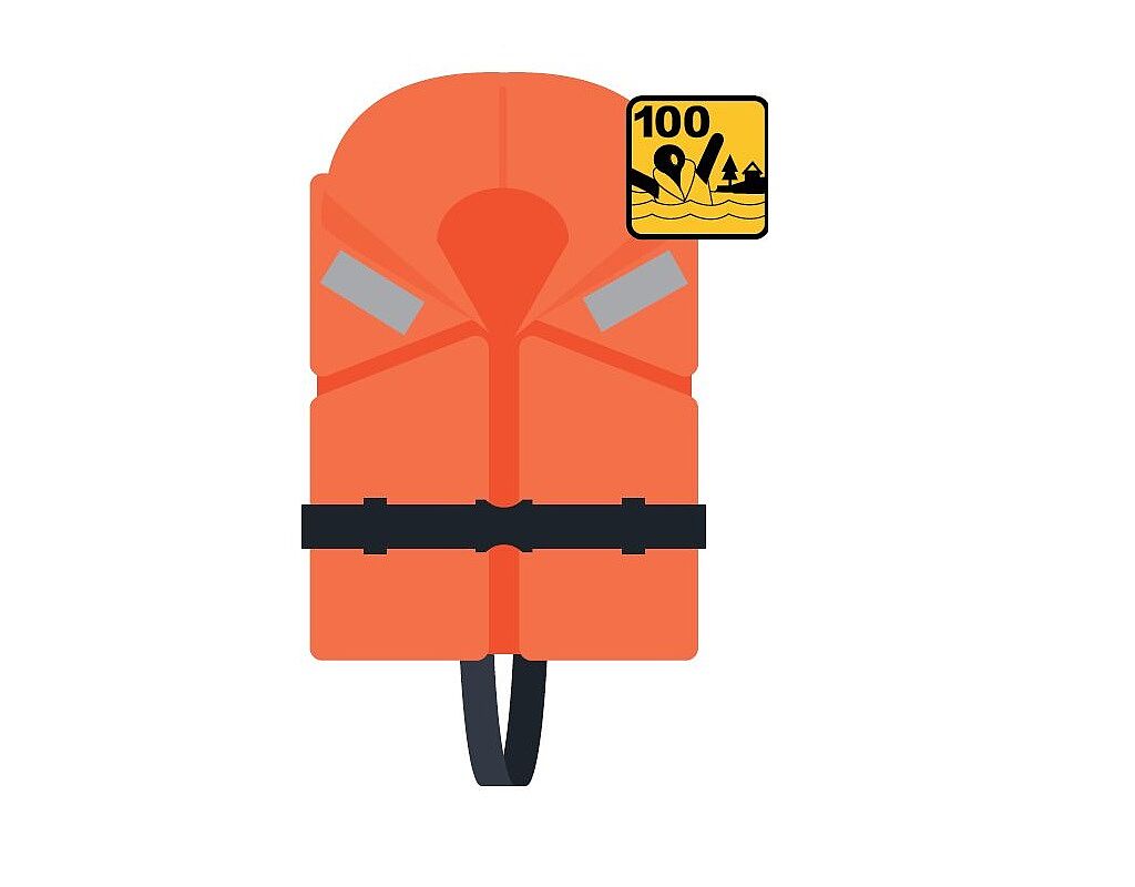 The 1x1 of the life jacket