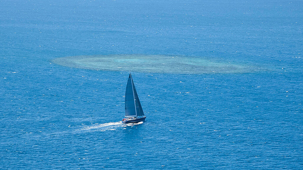 Photo of a sailing boat in the ocean