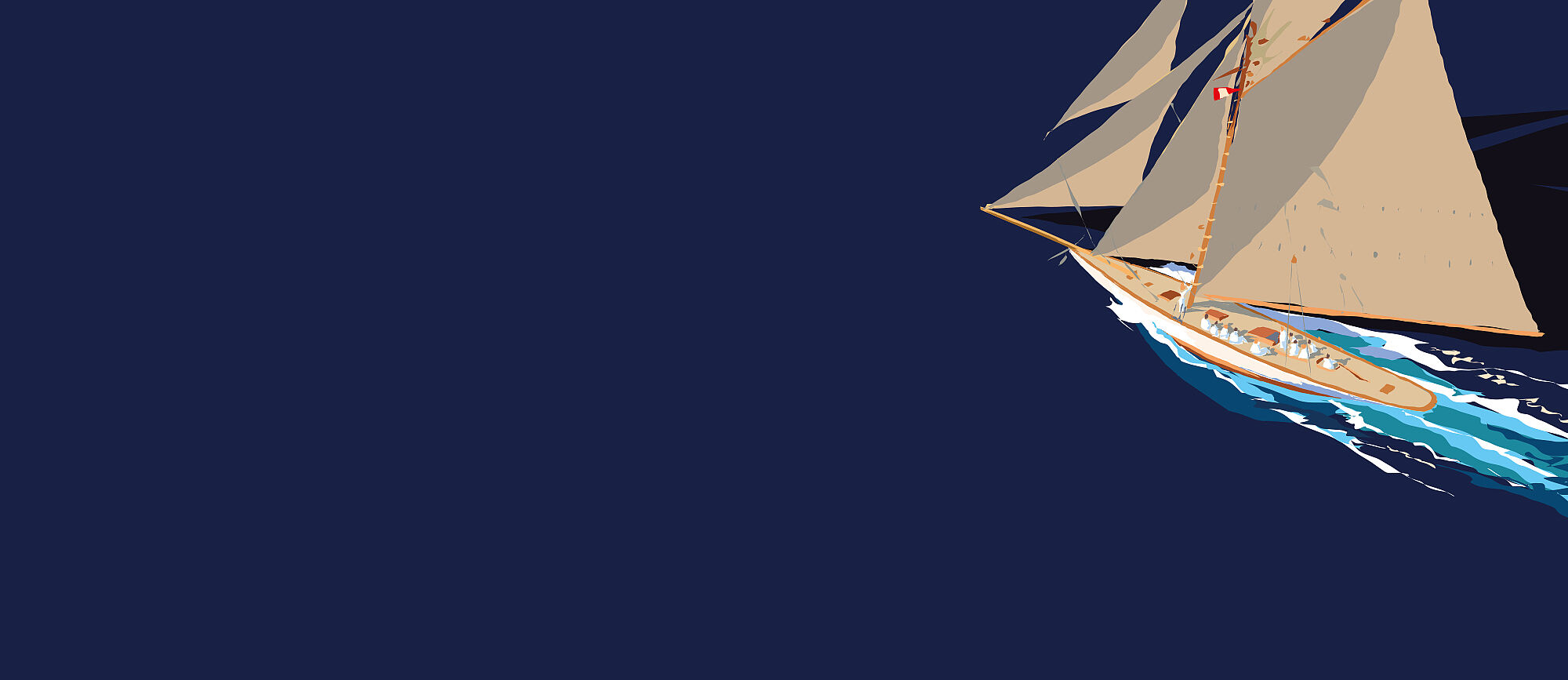 Illustration d'un grand voilier en mer